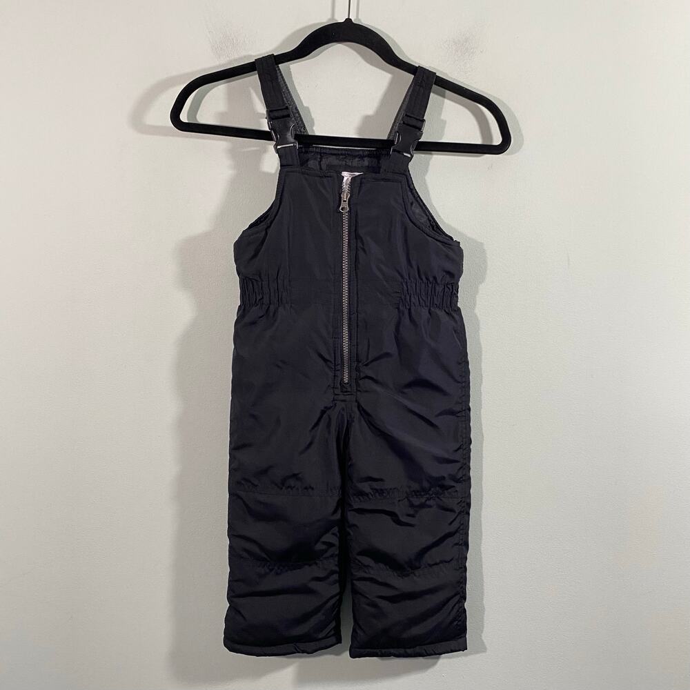 Carters Unisex Black Insulated Ski Pants Snow Bib Overalls Size 3T